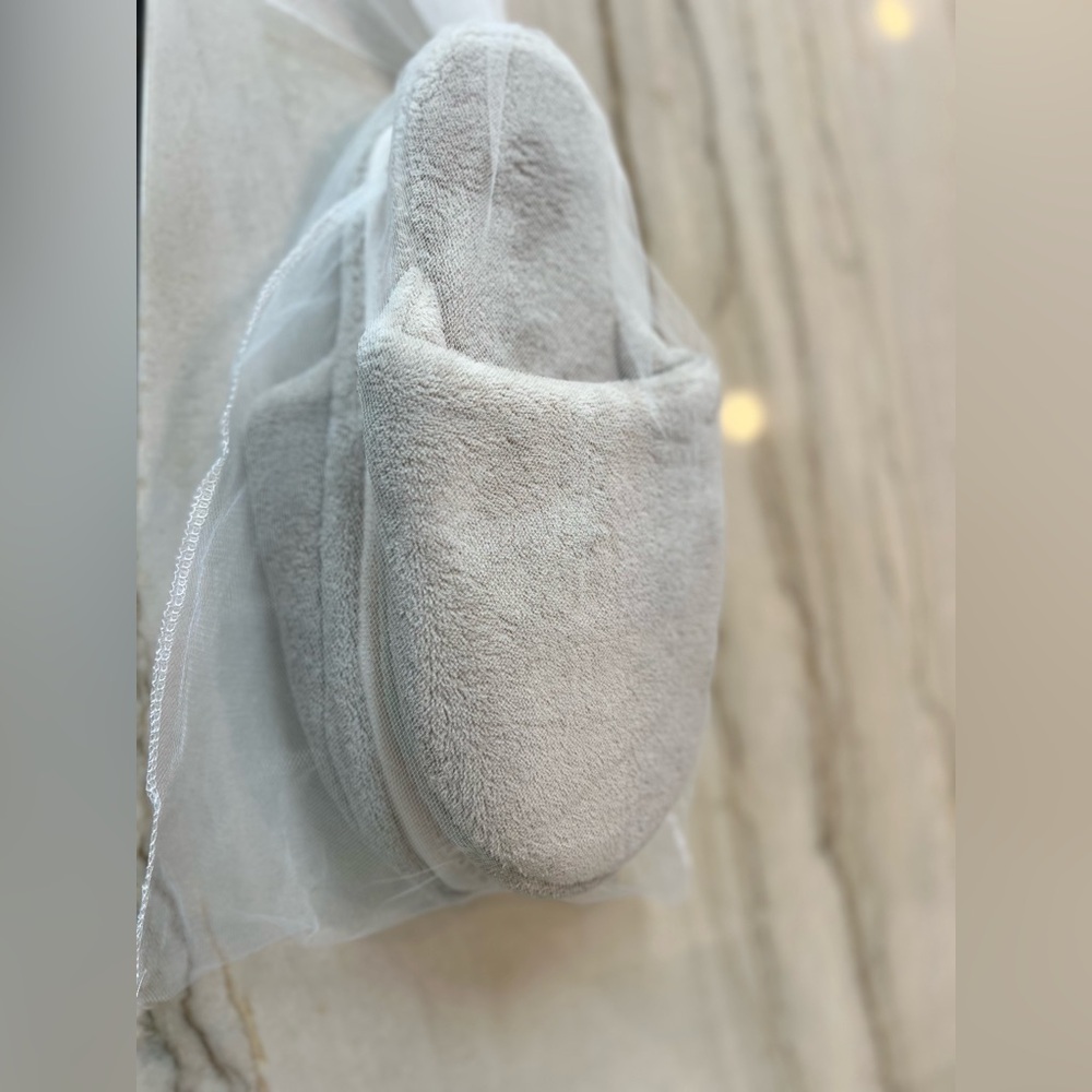 Restoration Hardware Plush Spa Slippers - Sand